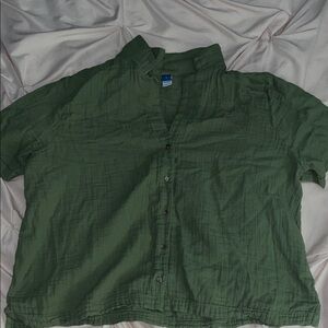 Old Navy Olive Button Down Shirt